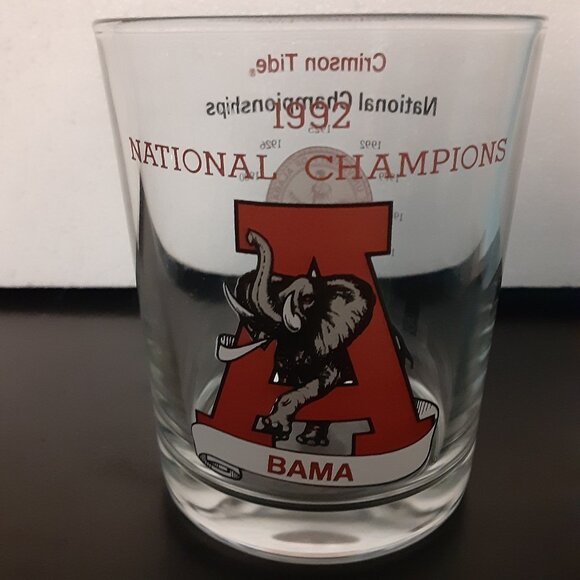 Alabama Crimson Tide Glass – 1992 National Championship - Picture 2 of 4